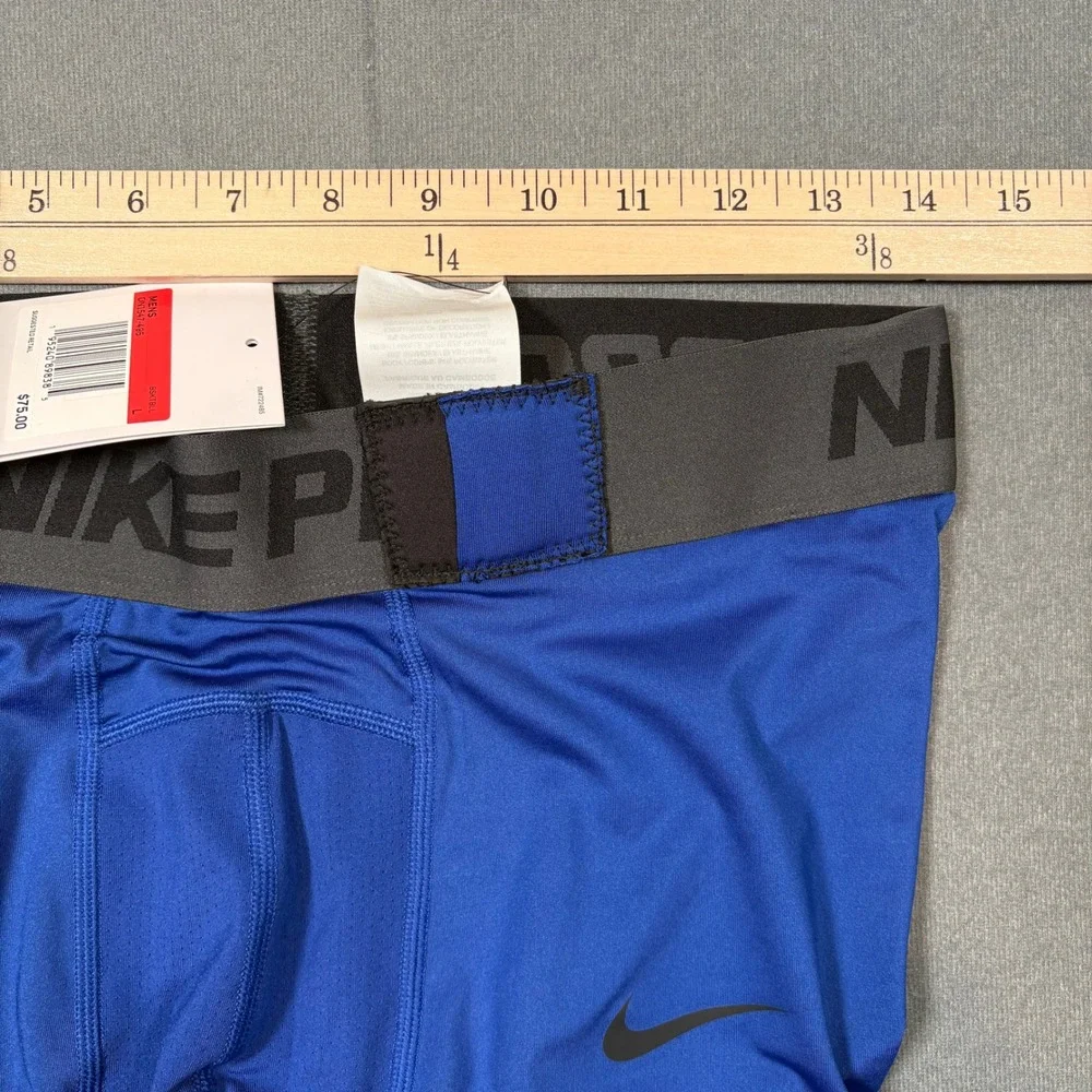 Nike Pro NBA 3/4 Compression Tights Player Issue Base Layer Blue L NWOT DN1547